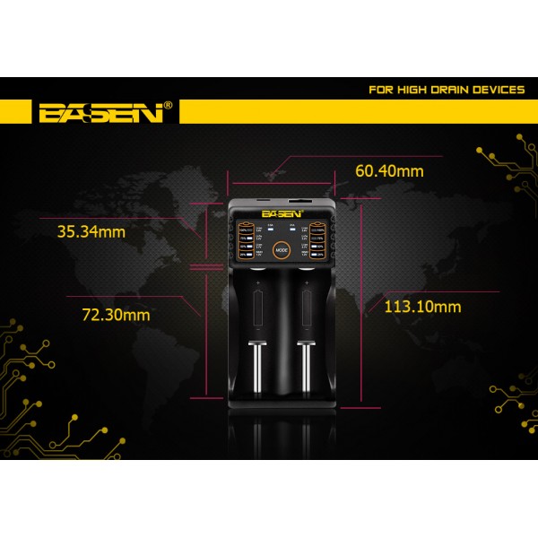 Basen BS2 Li-ion 18650 Pil (Batarya) Şarj Cihazı