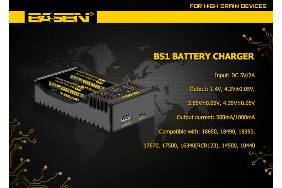 Basen BS2 Li-ion 18650 Pil (Batarya) Şarj Cihazı