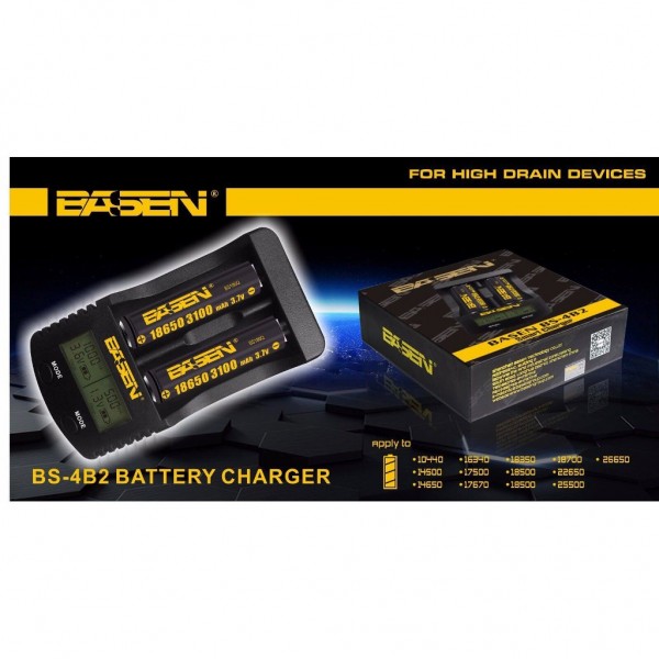 Basen BS-4B2 Li-ion 18650 Pil (Batarya) Şarj Cihazı