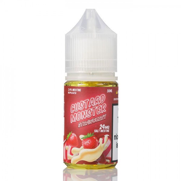 Jam Monster - Custard Monster Strawberry Salt 30ML (Çilek Muhallebi)