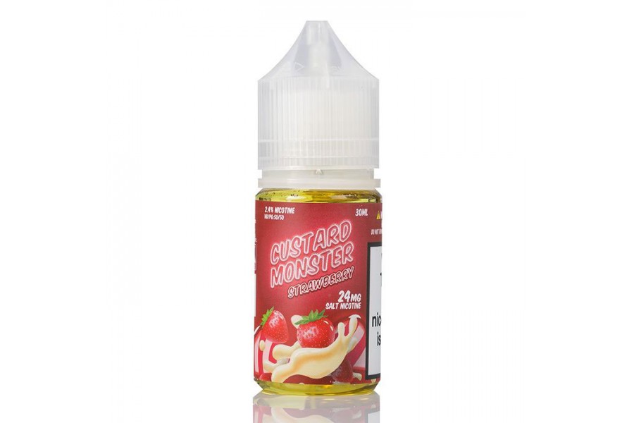 Jam Monster - Custard Monster Strawberry Salt 30ML (Çilek Muhallebi)