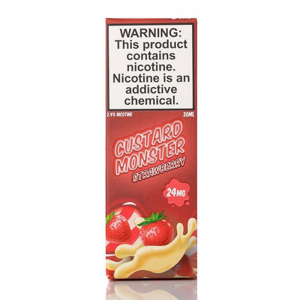 Jam Monster - Custard Monster Strawberry Salt 30ML (Çilek Muhallebi)