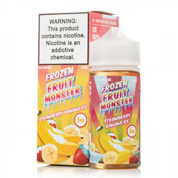 Jam Monster - Frozen Fruit Monster Strawberry Banana ICE 100ML (Çilek Muz Mentol)