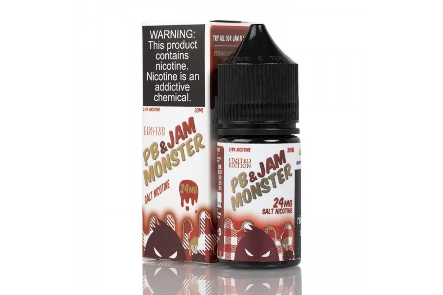 Jam Monster & PB - Strawberry Salt 30ML (Çilek Fıstık Ezmesi)