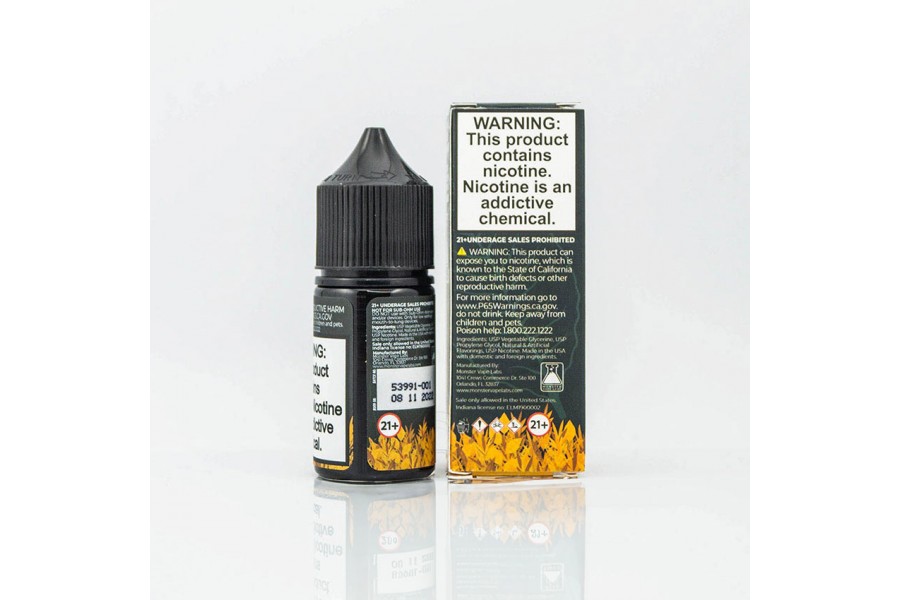 Jam Monster - Tobacco Monster Menthol Salt 30ML (Tütün Mentol)