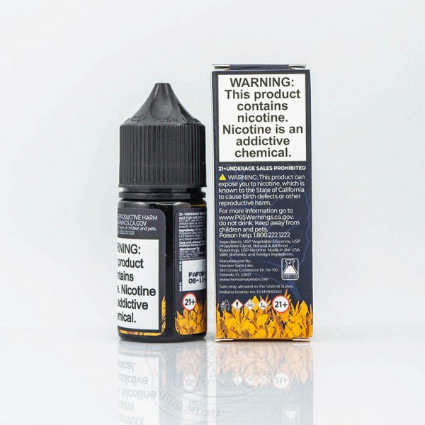 Jam Monster - Tobacco Monster Smooth Salt 30ML (Tütün Krema)