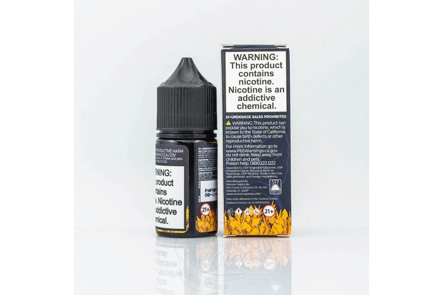 Jam Monster - Tobacco Monster Smooth Salt 30ML (Tütün Krema)