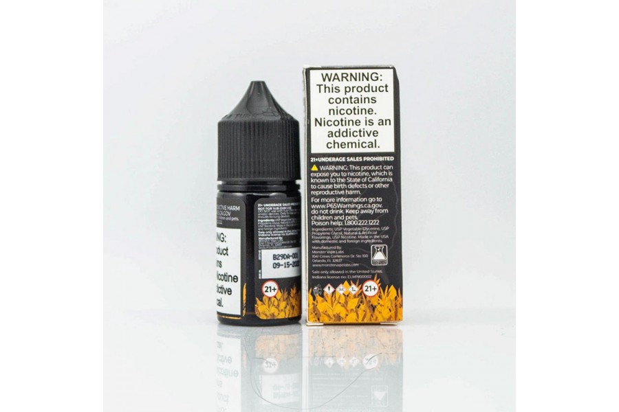 Jam Monster - Tobacco Monster Bold Salt 30ML (Tütün Vanilya Fındık)