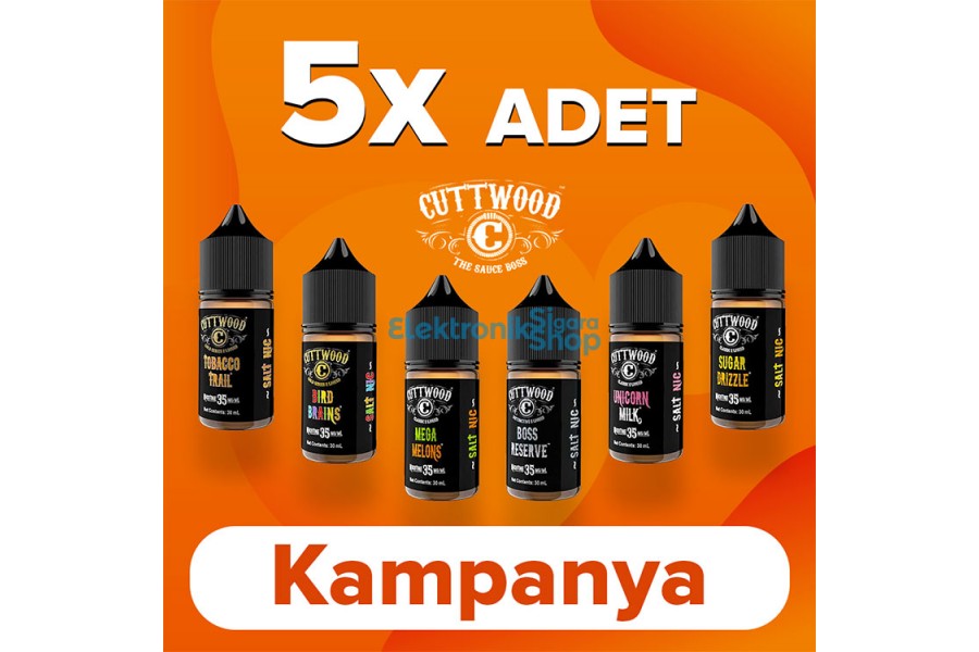 5 Adet CuttWood 30ML Salt Likit Kampanyası