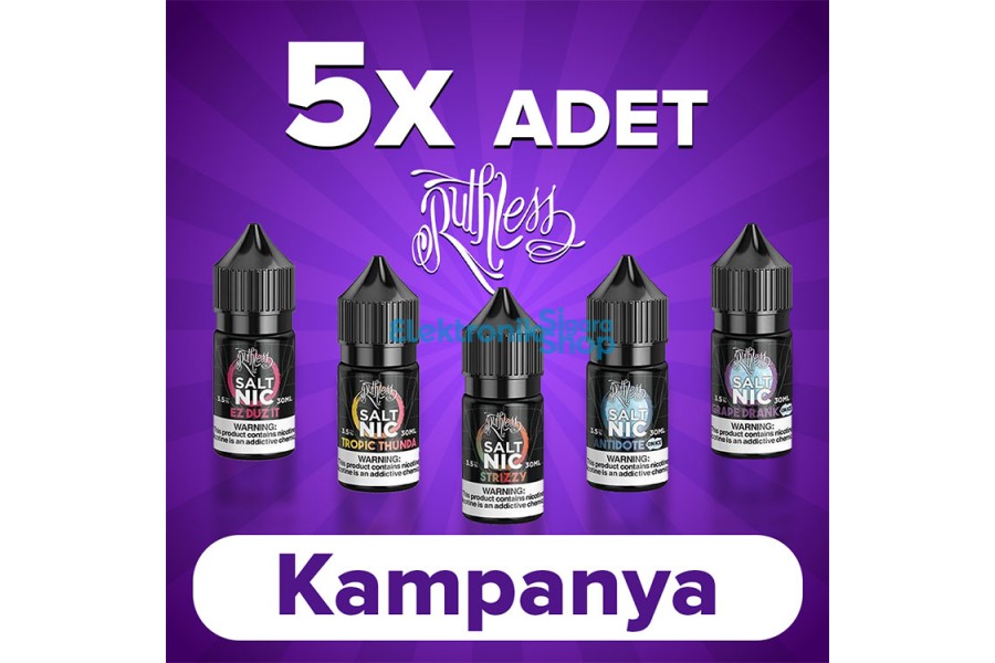 5 Adet Ruthless 30ML Salt Likit Kampanyası