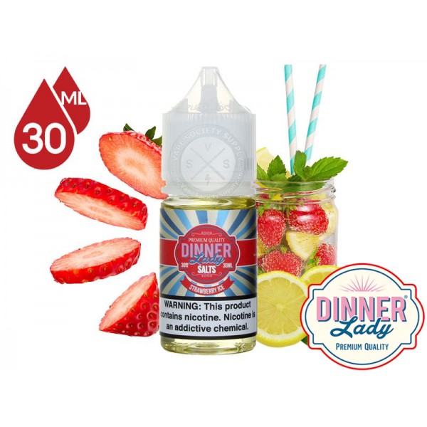 Dinner Lady - Strawberry Ice Salt Likit (30ML)