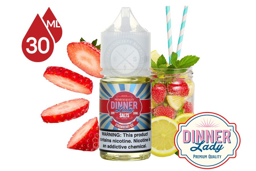 Dinner Lady - Strawberry Ice Salt Likit (30ML)