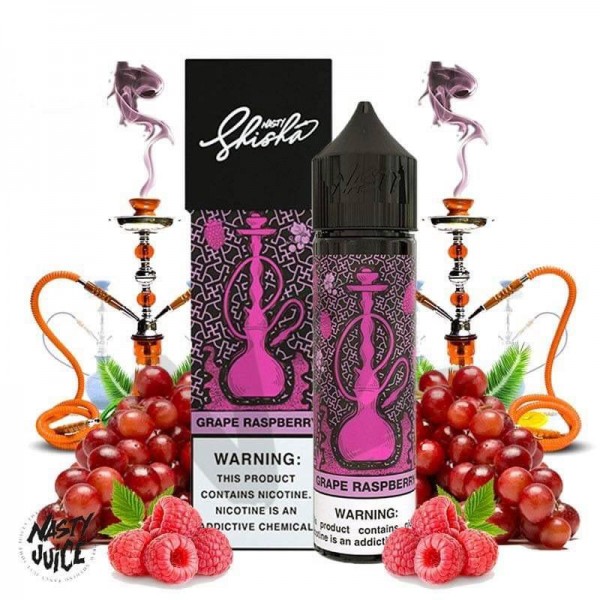 Nasty Juice Shisha Series - Grape Raspberry Premium Likit (60ML)