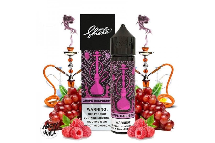 Nasty Juice Shisha Series - Grape Raspberry Premium Likit (60ML)