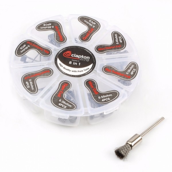 Clapton Wire Kanthal A1 8in1 Hazır Sarılı Coil Seti 33 Parça