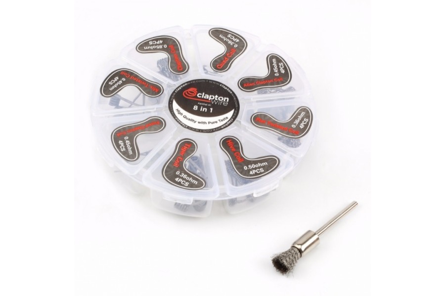 Clapton Wire Kanthal A1 8in1 Hazır Sarılı Coil Seti 33 Parça